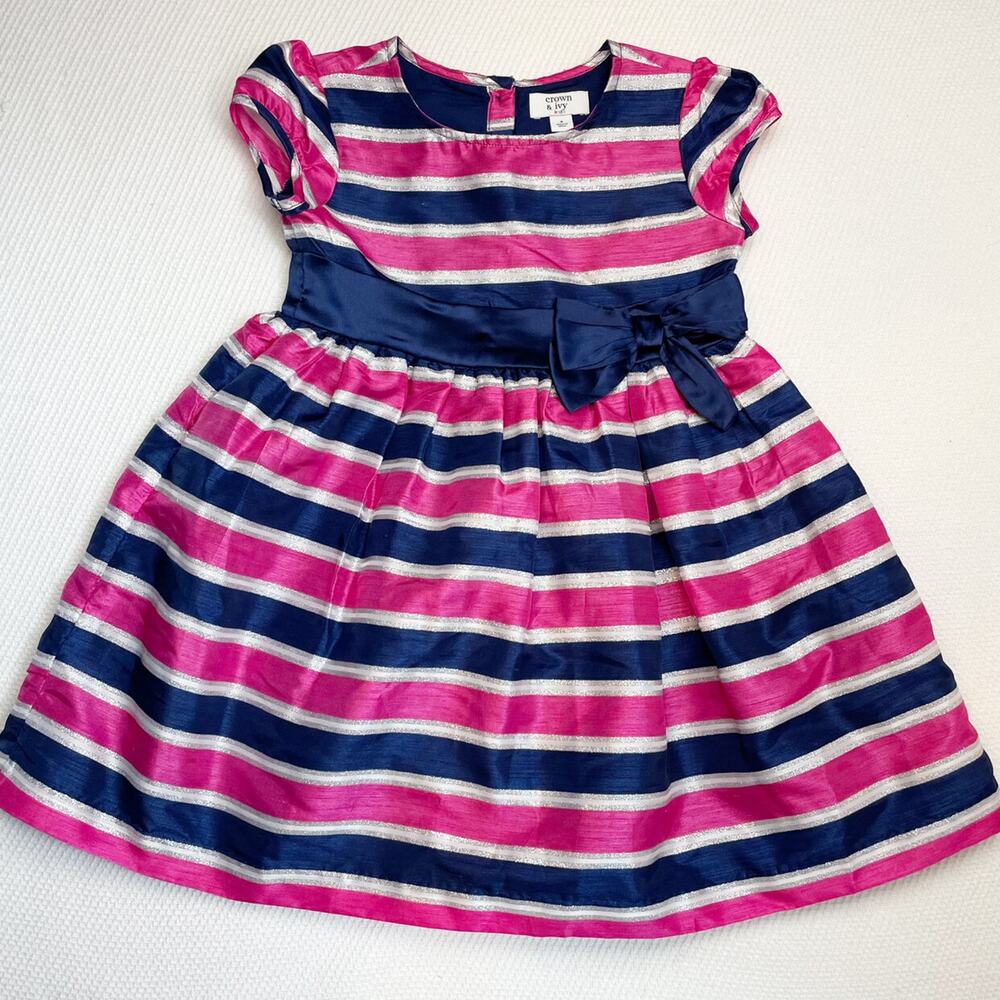 Crown & Ivy Striped Metallic Dress